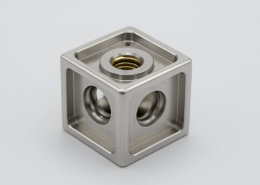 Machine cube in aluminium