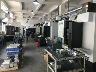 CNC machining center workshop