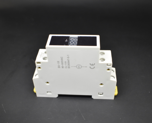 DIN-rail modular voltmeter BV-1R with digital display