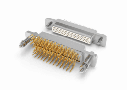 Non-magnetic high-density connector with multi-pin contacts for medical and MRI applications