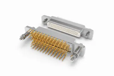 Non-magnetic high-density connector with multi-pin contacts for medical and MRI applications