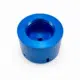 blue anodized aluminum membrane base CNC machined housing component