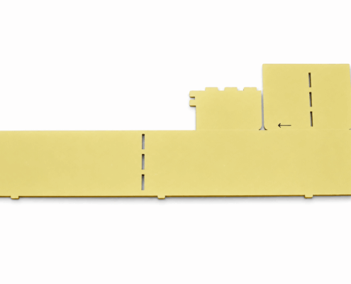 FR4 CNC machined insulation panel with precision slots and routed edges